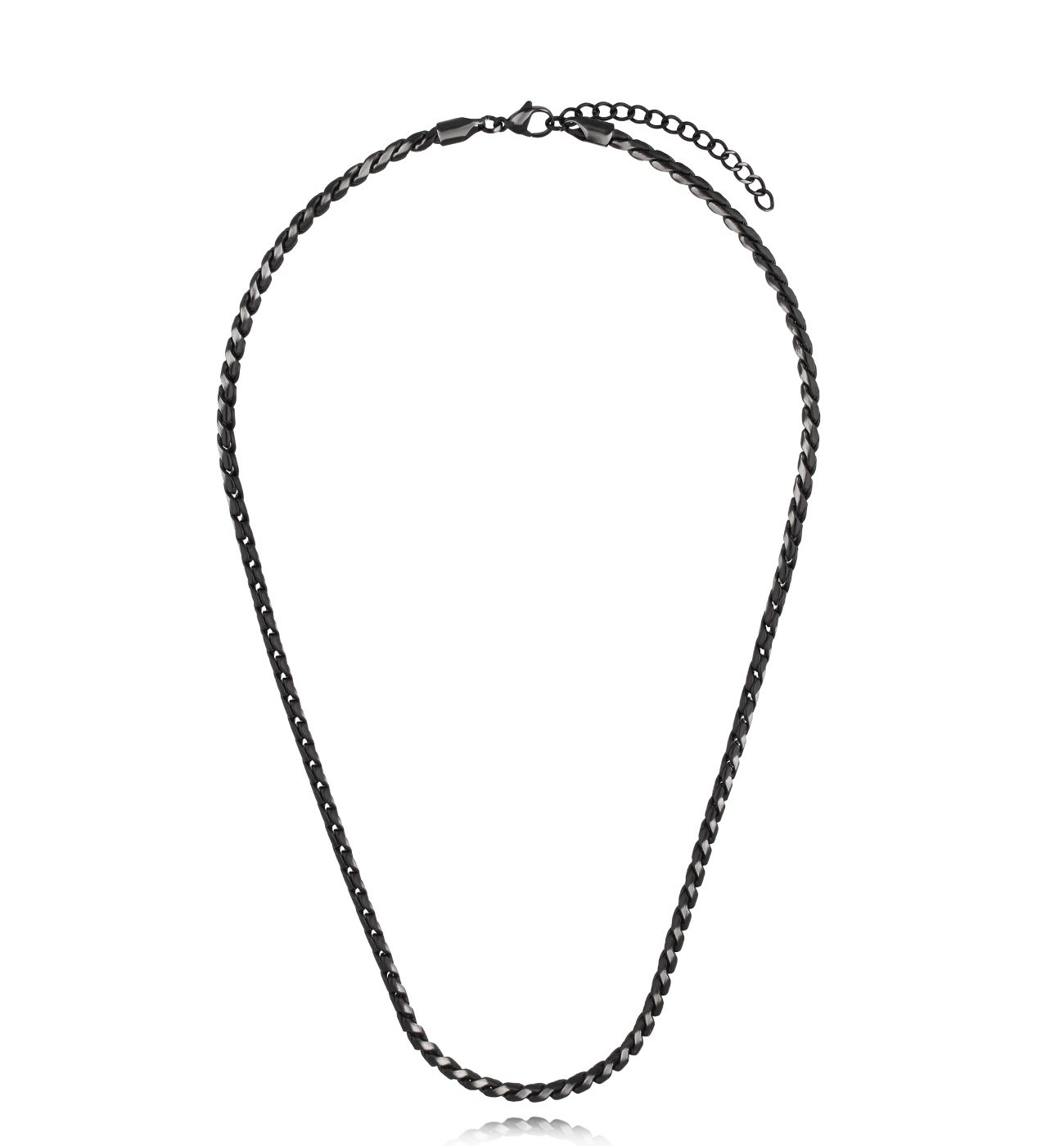 Naszyjnik czarny łańcuch Hrodi NMITC0106