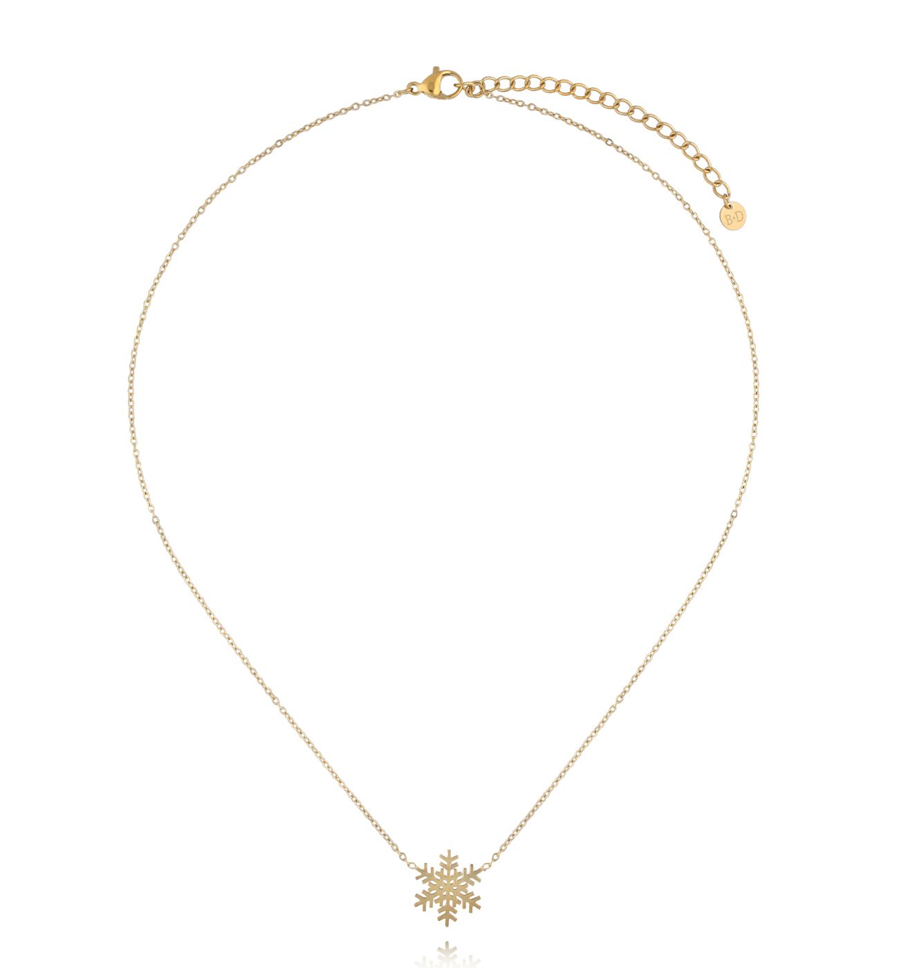 Naszyjnik ze śnieżynką złoty NSY0714 - By Dziubeka