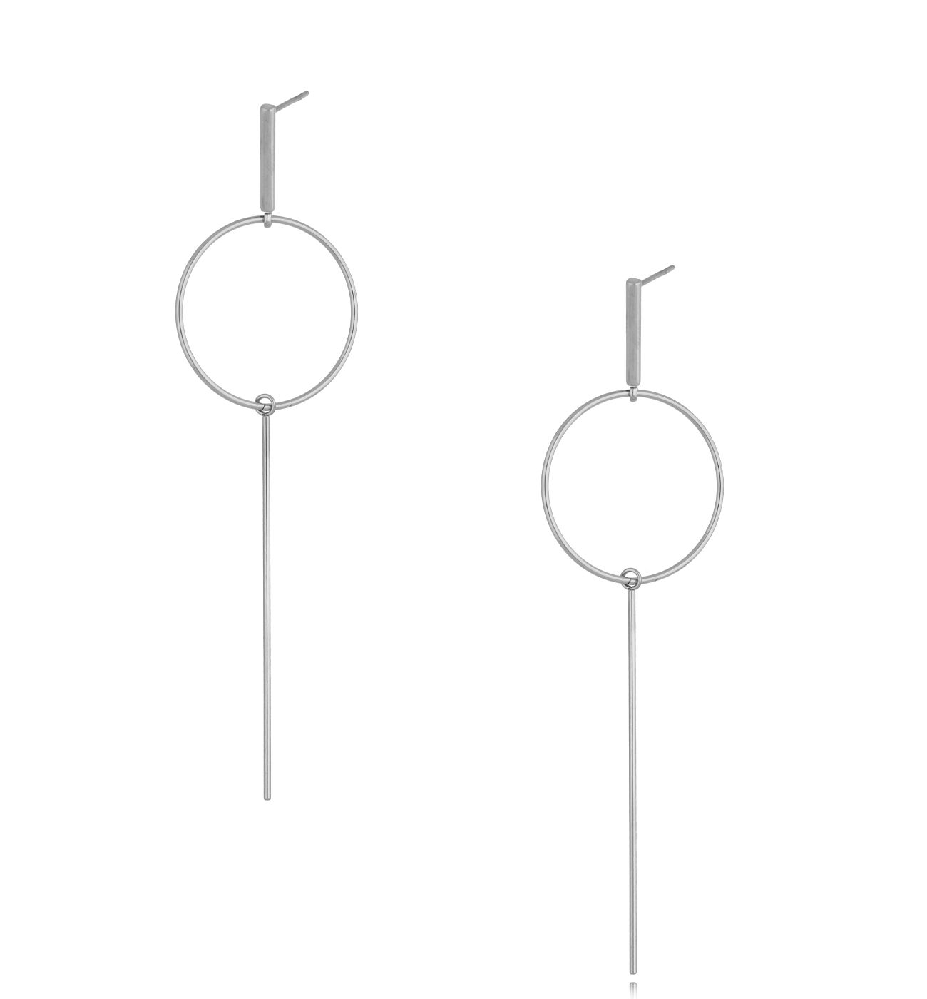 Kolczyki srebrne z kołami Rings - By Dziubeka