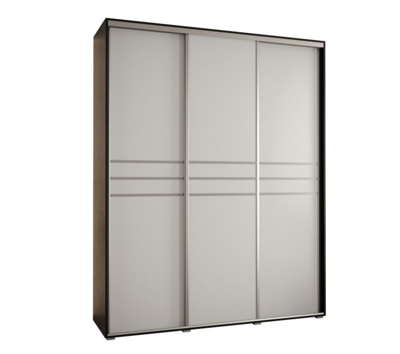 Szafa przesuwna Abiks DAVOS 10 wysoka szer.190cm czarny/biały/srebrny 1szt.