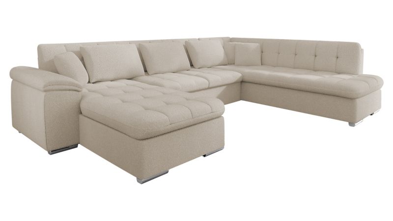 Narożnik MIRJAN 24 rozkładany Niko Bis Premium prawy jasnobeżowa bukla 1 szt.