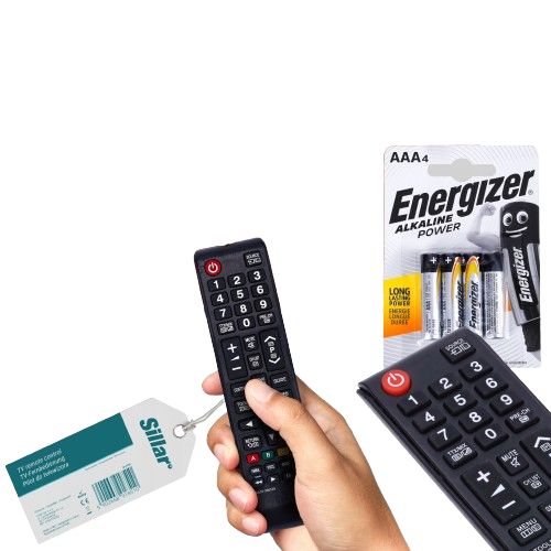 Pilot, Sillar, uniwersalny, zamiennik AA59-00602A, do telewizora Samsung + 4x Baterie AAA, zestaw, 5szt