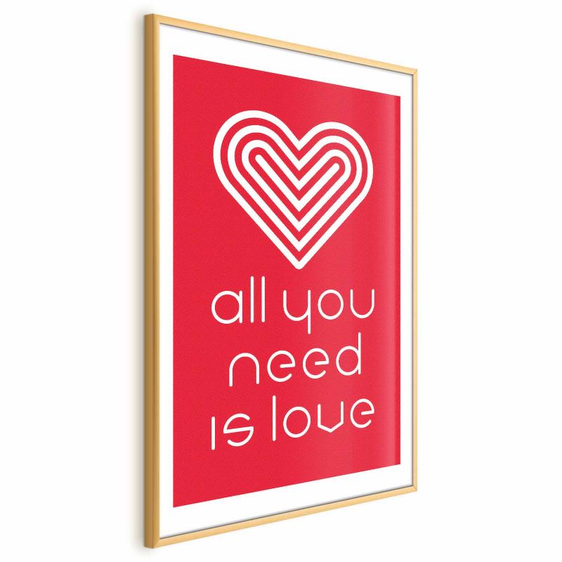 Plakat Artgeist Kochajmy się 29,7x42 cm z ramą złotą 1 szt