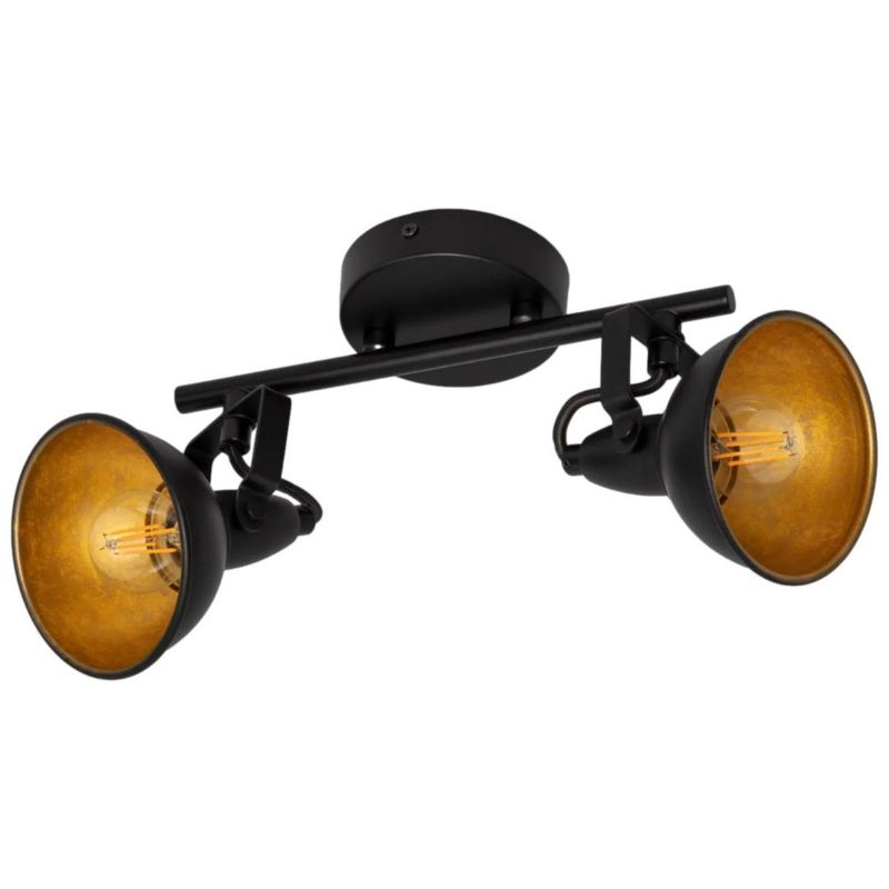 Lampa sufitowa wisząca Abruzzo Retro 4623 czarno-złota retro 2xE14 x 20W 1 szt.