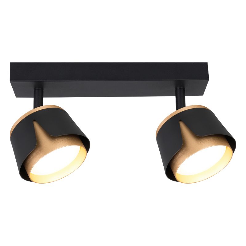Lampa punktowa 2 x GX53, DPM, czarno-złota, 1szt
