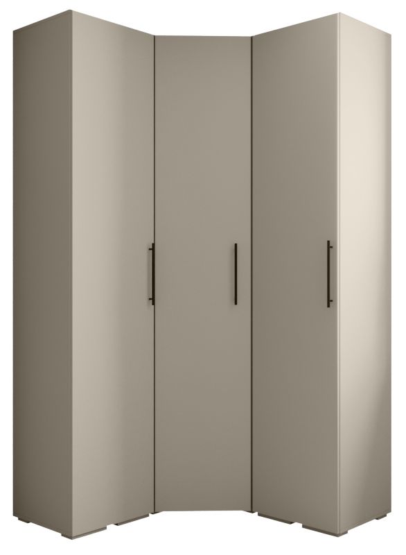 Garderoba wysoka do przedpokoju Abiks INOVA 3 Z4 kaszmir+czarny 1 szt.