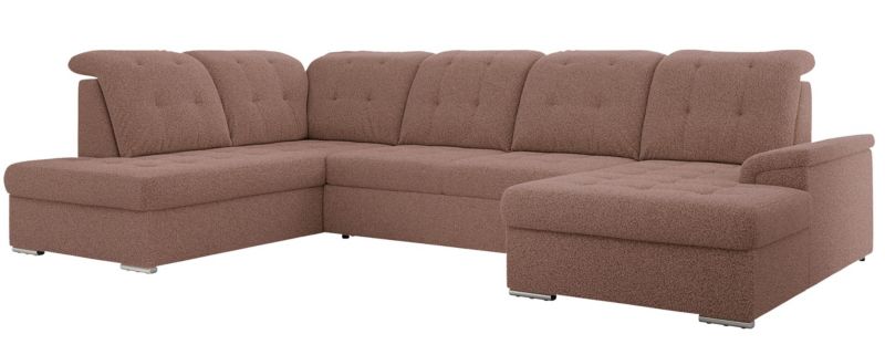 Narożnik MKS Meble MADRITO U strona lewa Różowy boucle 1szt.