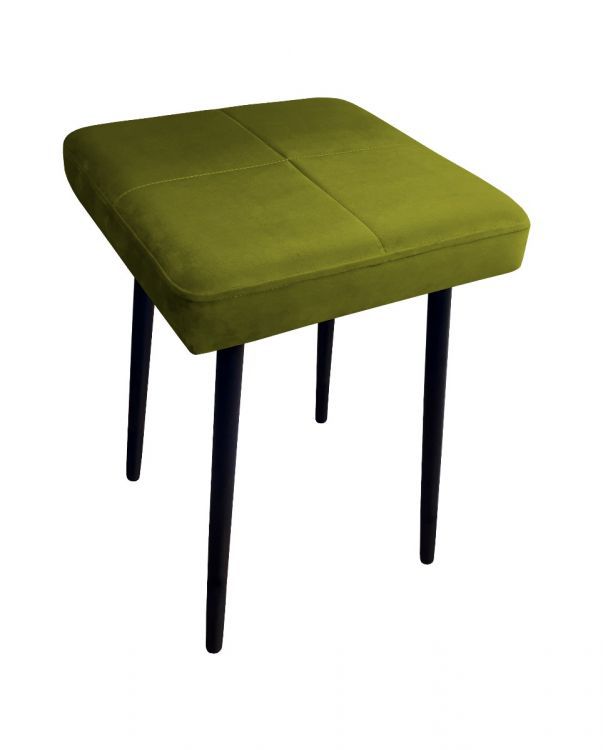 Taboret SQUARE BL VELVET oliwkowy ATOS 1 szt.
