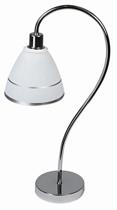Lampa stołowa Candellux Elf chromowana biała 1 x E14 x 40W IP20 wym: 46 x 22 x 13.5 cm metal - 1 szt.