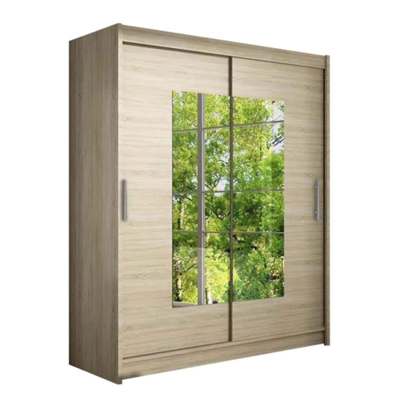 Szafa MIRJAN 24 z drzwiami przesuwnymi Presto III dąb sonoma/lustro 1 szt.