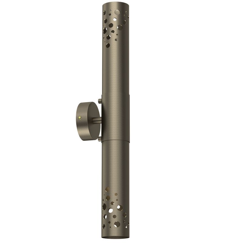 Kinkiet ścienny Luminex Tibia Buble tytanowy złoty góra-dół 2 x GU10 x 8W IP20 wym: 49 x 8 x 10,5 cm - 1 szt.