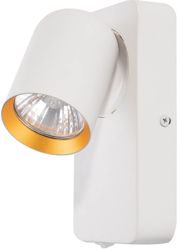 Spot kinkiet Milagro Andy 1 x GU10 biały / złoty