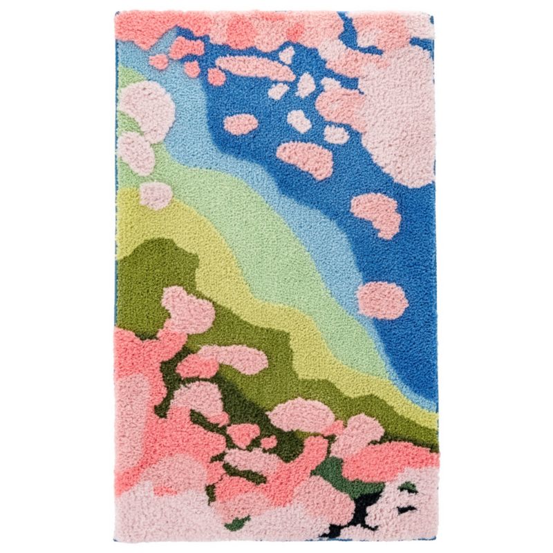 Dywanik łazienkowy Shaggy 3D Gaia e-floor 60x100 cm krajobraz wielokolorowy 1 szt