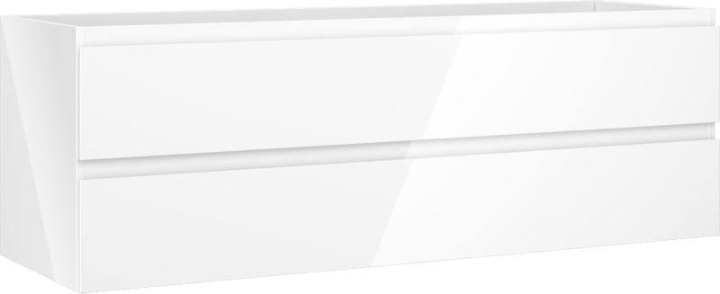 Szafka łazienkowa podumywalkowa Mexen Orio biała połysk 140 cm 2 szuflady 1 szt.