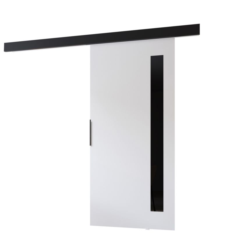 Drzwi przesuwne MINIO go for it PRIM G 86 cm białe z czarną maskownicą 1 szt.