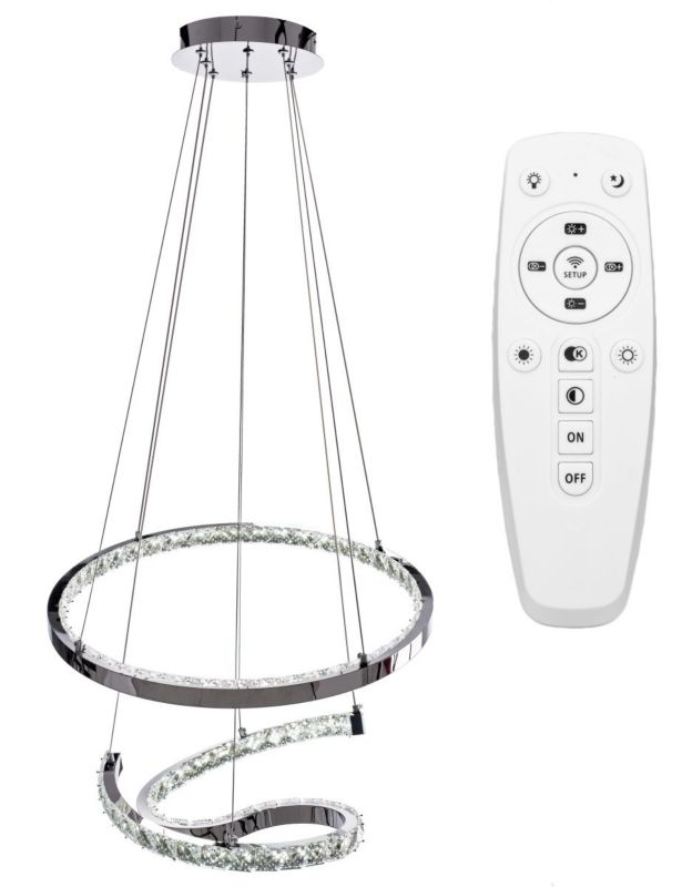 Lampa Sufitowa Wisząca Toolight Led App773-2Cp Szary 1 Szt