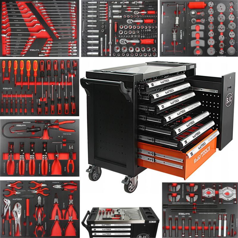 Profesjonalna Szafka BJC Narzędziowa Wózek Warsztatowy 7 szuflad 306 el 1szt.