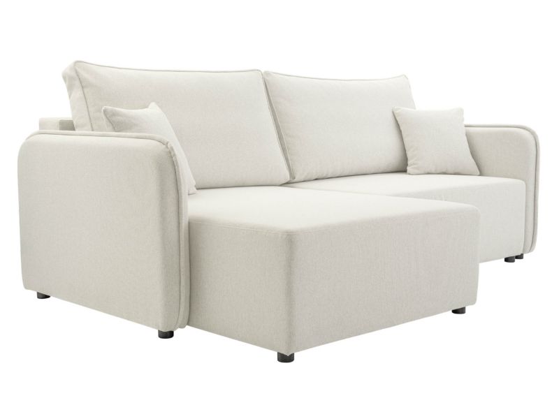 Narożnik MIRJAN 24 z funkcją spania Melody lewy biały papirus 1 szt.