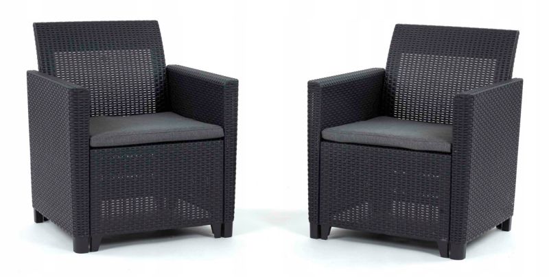 Fotel ogrodowy Marie (2 szt, w zestawie) - Grafit