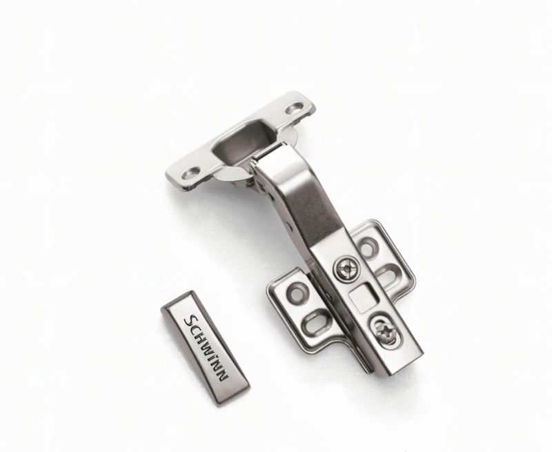Zestaw zawiasów meblowych Schwinn 45 stopni cichy domyk clip on 4 szt.