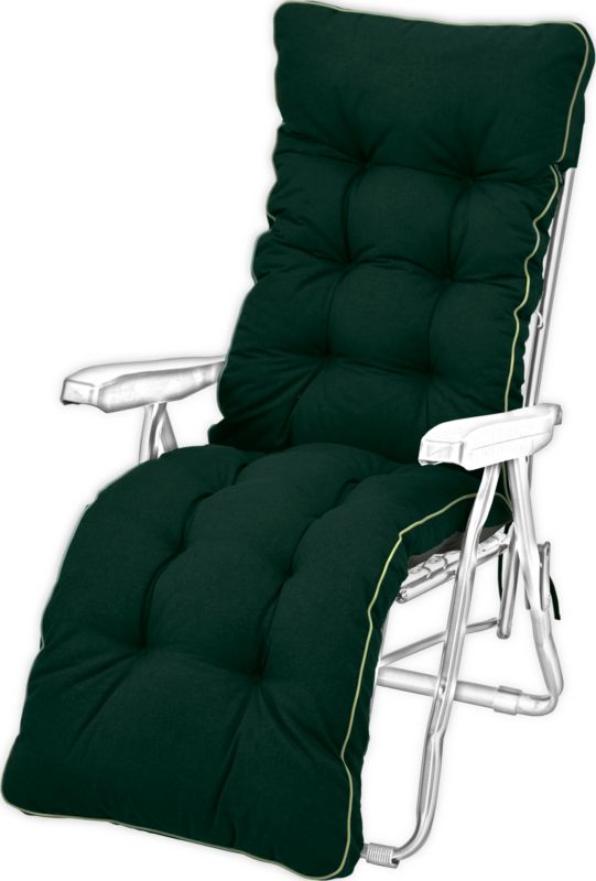 Poduszka na leżak z podnóżkiem AMPO wodoodporna ciemny zielony 1 szt.