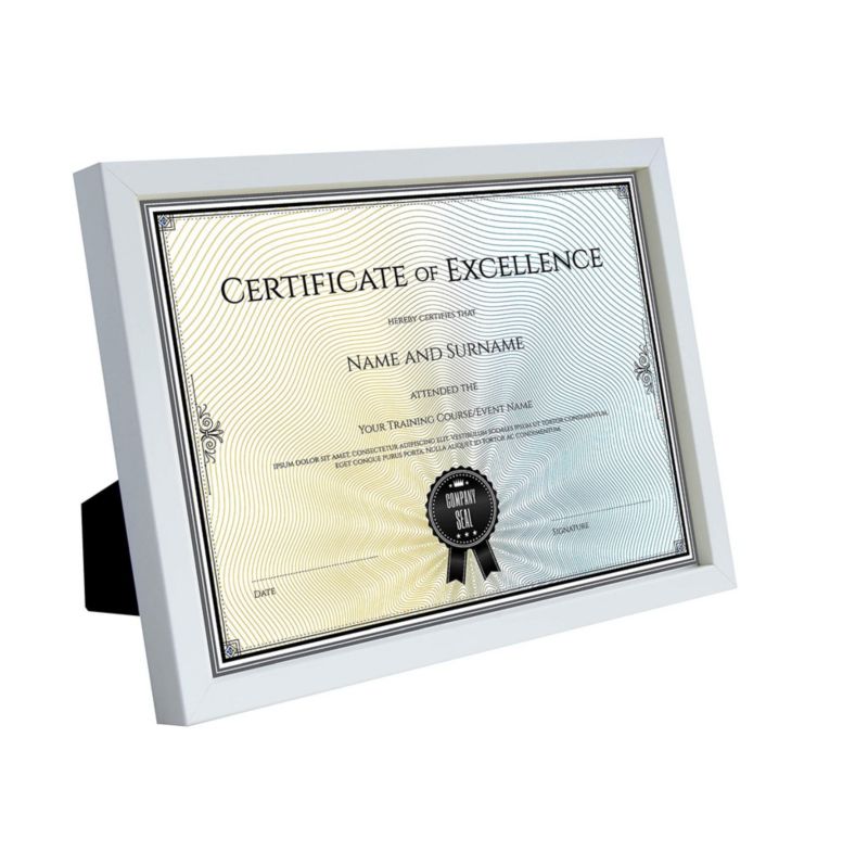 Ramka na dyplom BD art 21x30 cm klasyczna biała 1 szt.