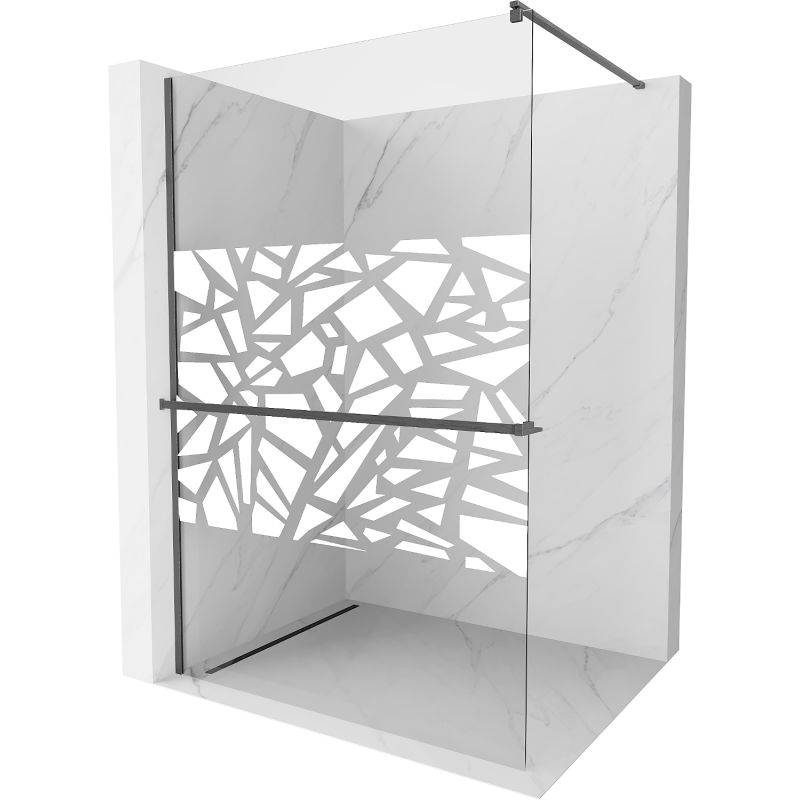 Ścianka prysznicowa Mexen Kioto+ biały wzór 90x200 cm 800-090-121-66-85 1 szt.