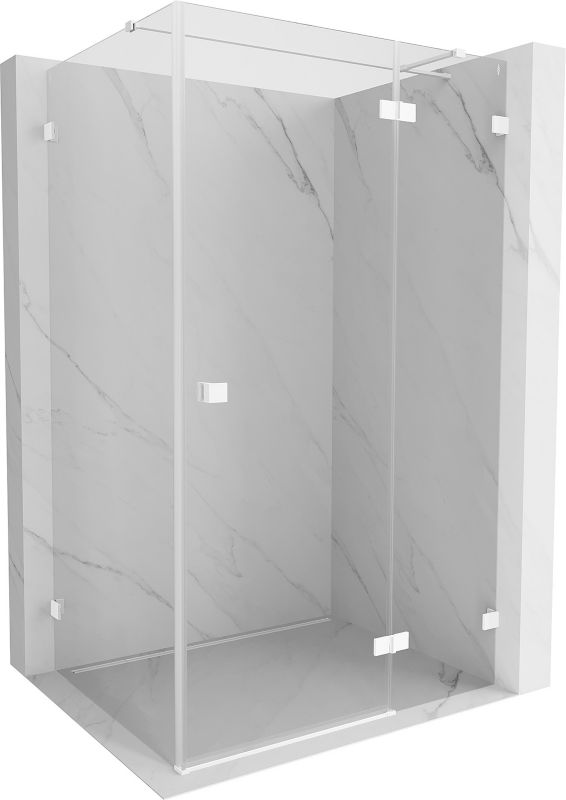 Kabina prysznicowa uchylna Mexen Lunar T biała 130x90 cm 1 szt.