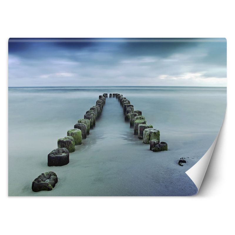 Fototapeta Feeby Falochrony morze plaża niebo 200x140 1 szt