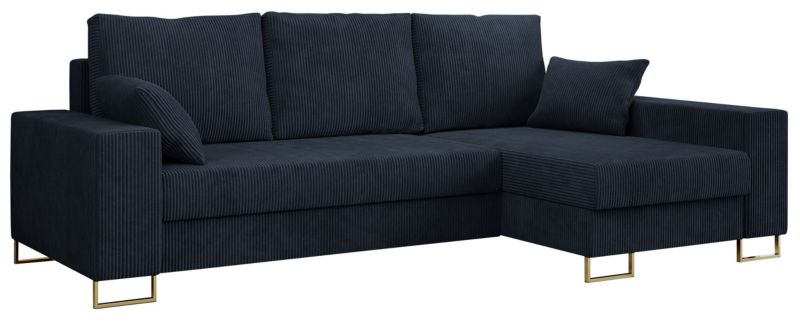 Narożnik MKS Meble DORIAN L uniwersalny ciemnoniebieski sztruks 1szt.