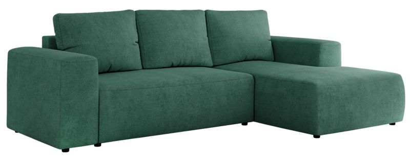 Narożnik MKS Meble TRENTINO L strona prawa Ciemnozielony struktura 1szt.