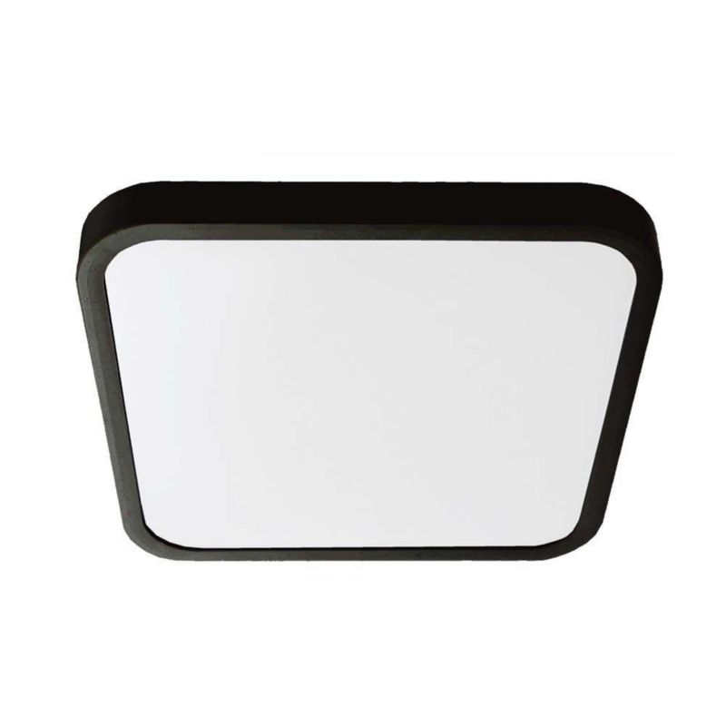 Plafon sufitowy lampa V-TAC czarno-biały LED 24W 3000K 2500lm kwadratowy IP44 wym: 6,5 x 29,5 x 29,5 cm - 1 szt.