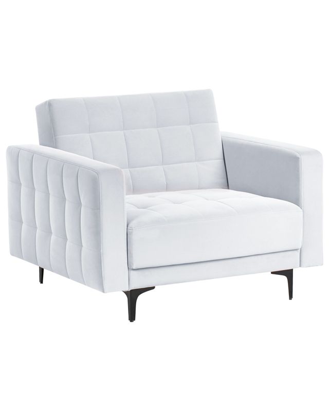 Fotel Aberdeen Welur Jasnoszary 1 szt.