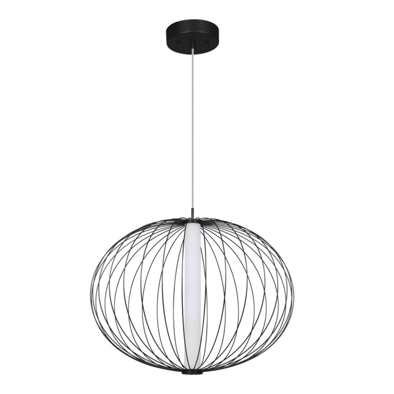Lampa sufitowa wisząca Light Prestige Treviso 1383 czarno-biała szerokość 40 cm wbudowany LED 18W 1 szt.