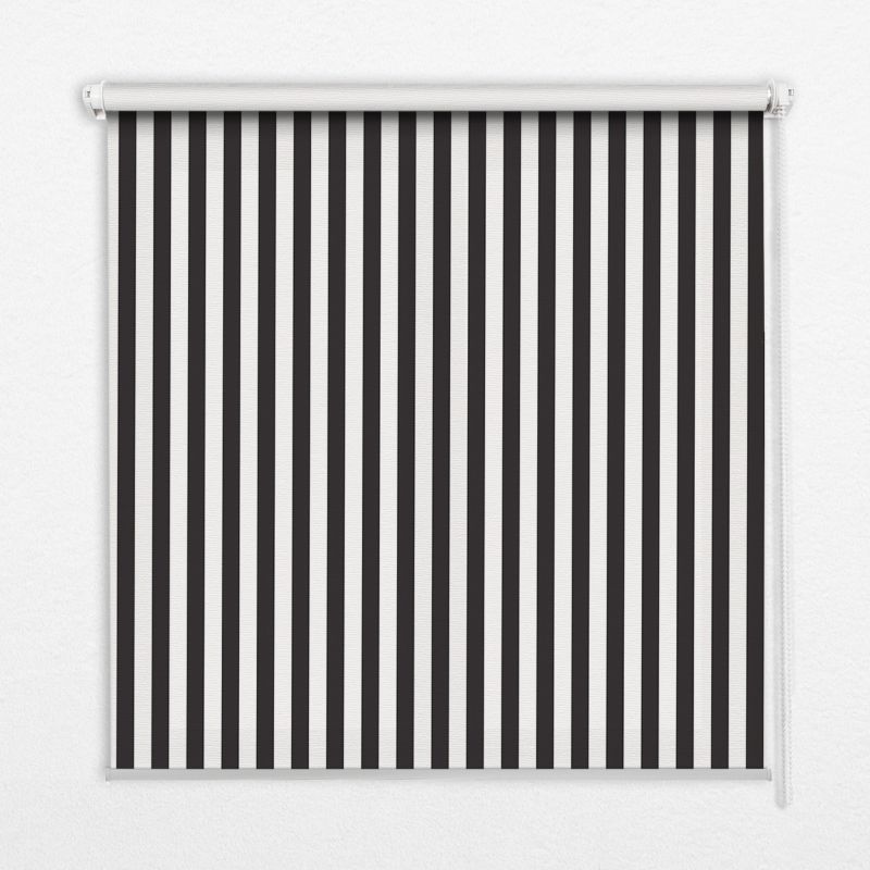 Roleta do salonu Tulup 150x140 cm Czarno Białe Paski 1 szt.