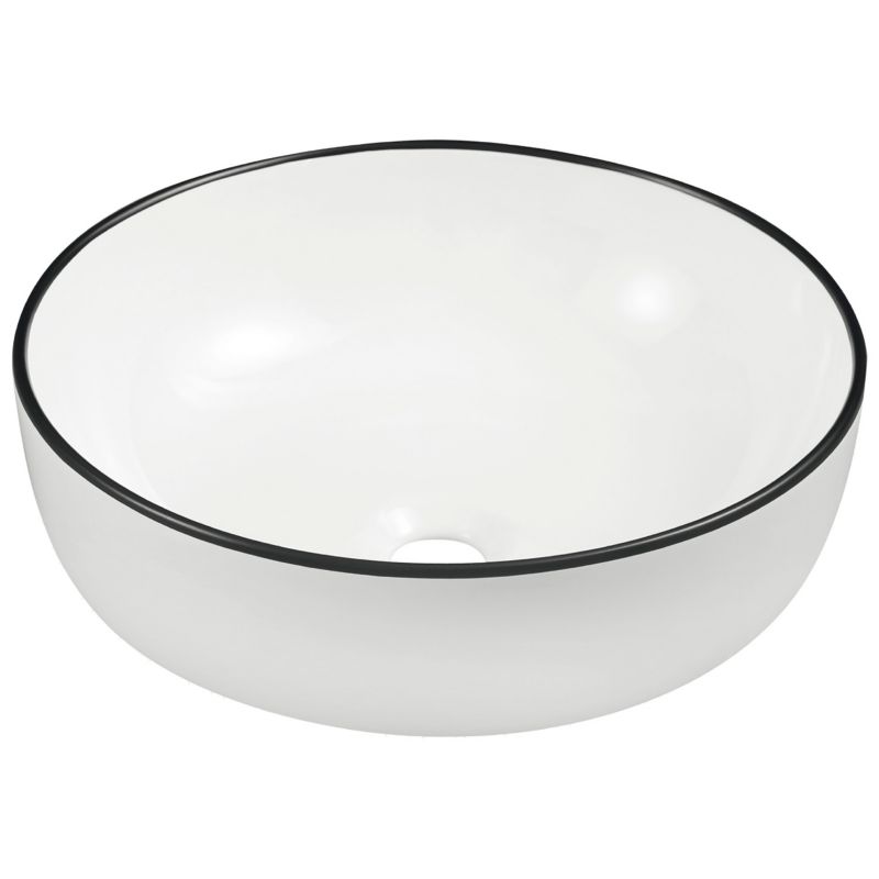 Umywalka nablatowa Kerra KR-98 WH/BL 1 szt.