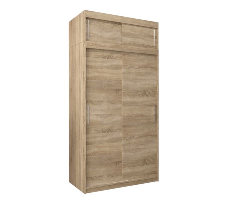 Szafa przesuwna Garderoba Abiks Tokyo 120 sonoma + sonoma z nadstawką 1 szt.