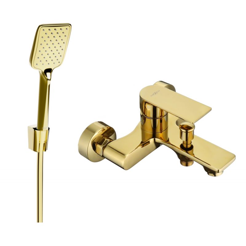 Bateria wannowa z zestawem prysznicowym Mexen Royo złota 1 szt.