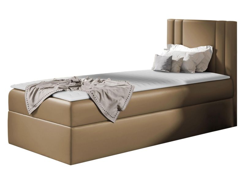 Łóżko kontynentalne MIRJAN 24 Carmen Mini 80x200, Strona: Prawa ekoskóra cappuccino 1 szt.