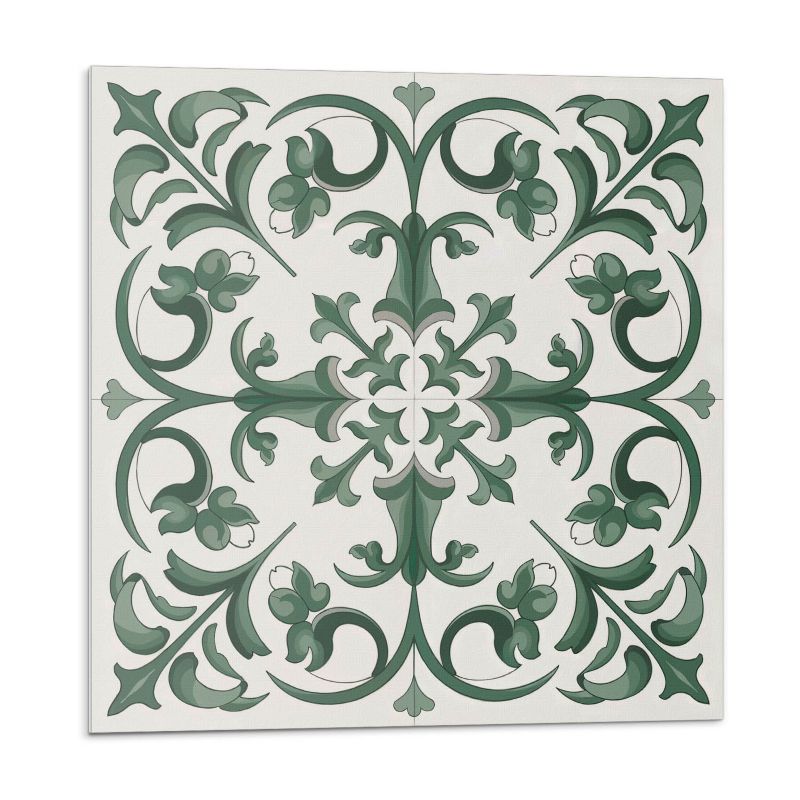 Kafelki samoprzylepne Wallfluent 20x20 cm Kwiatowy wzór w otoczeniu roślin 20 szt.