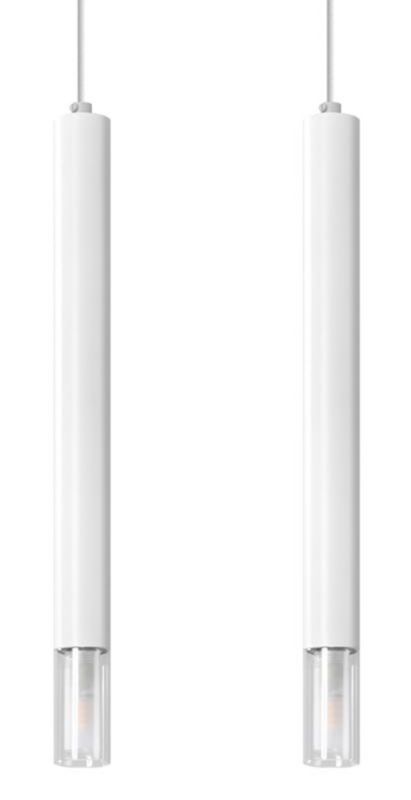 Lampa sufitowa wisząca Sollux Lighting Wezyr 4786 biało-przezroczysty szerokość 30 cm 2xG9 x 12W 1 szt.