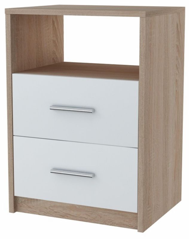 Szafka nocna Matkam komoda 2SO regał 40 cm ufc biały-sonoma 1 szt.