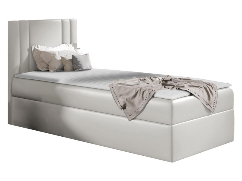 Łóżko kontynentalne MIRJAN 24 Carmen Mini 80x200, Strona: Lewa kremowa ekoskóra 1 szt.