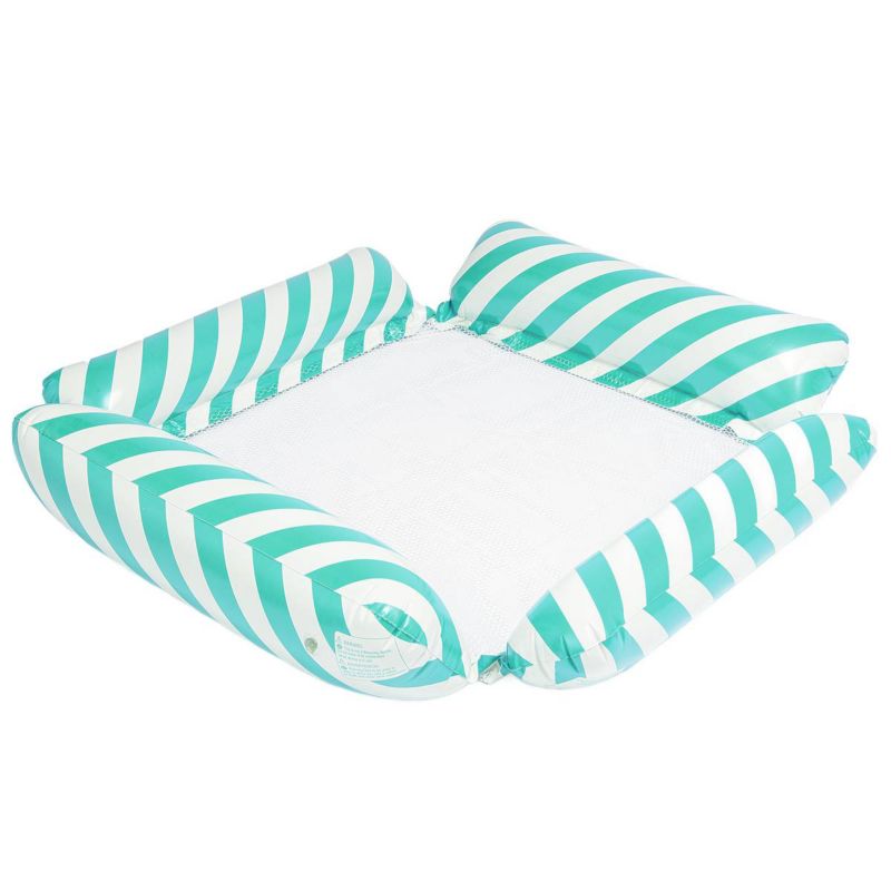 Materac dmuchany Be-active.pl ponton do pływania plażowy z siatką niebieski 1szt