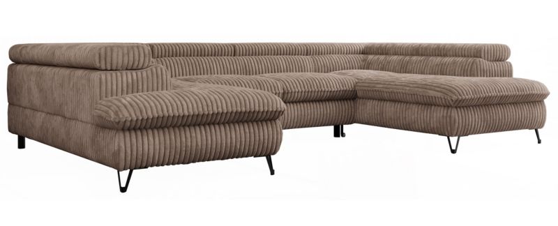 Narożnik MKS Meble PEDRO U uniwersalny brązowy sztruks 1szt.