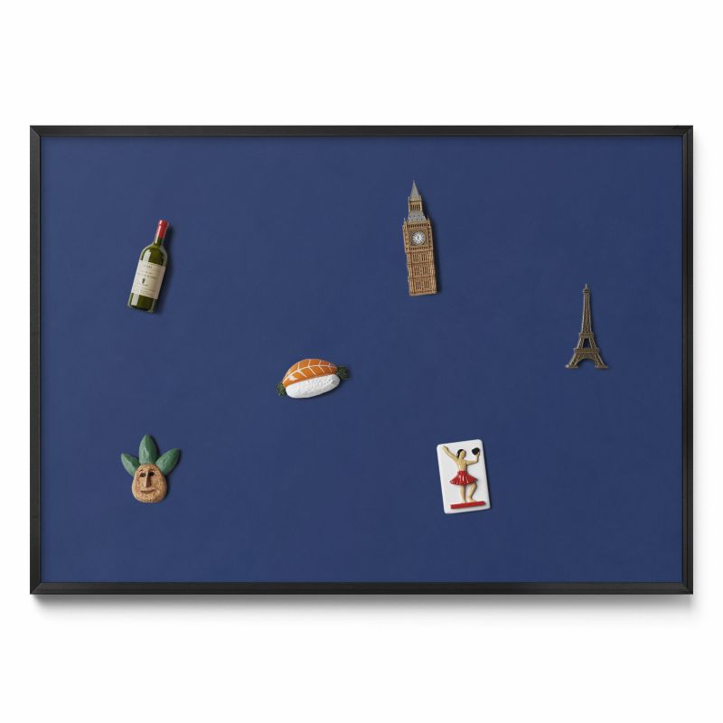 Tablica magnetyczna Tulup 100x70 cm Kolor granatowy w czarnej ramie 1 szt.