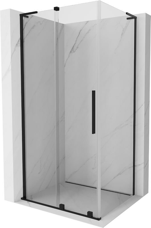 Kabina prysznicowa Mexen Velar L rozsuwana 100 x 75 cm transparent czarna 1 szt.