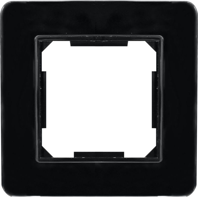 Ramka pojedyncza Dpm Quad szklana czarna