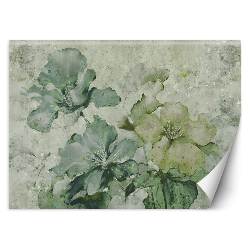 Fototapeta Feeby Zielone kwiaty akwarela 250x175 1 szt