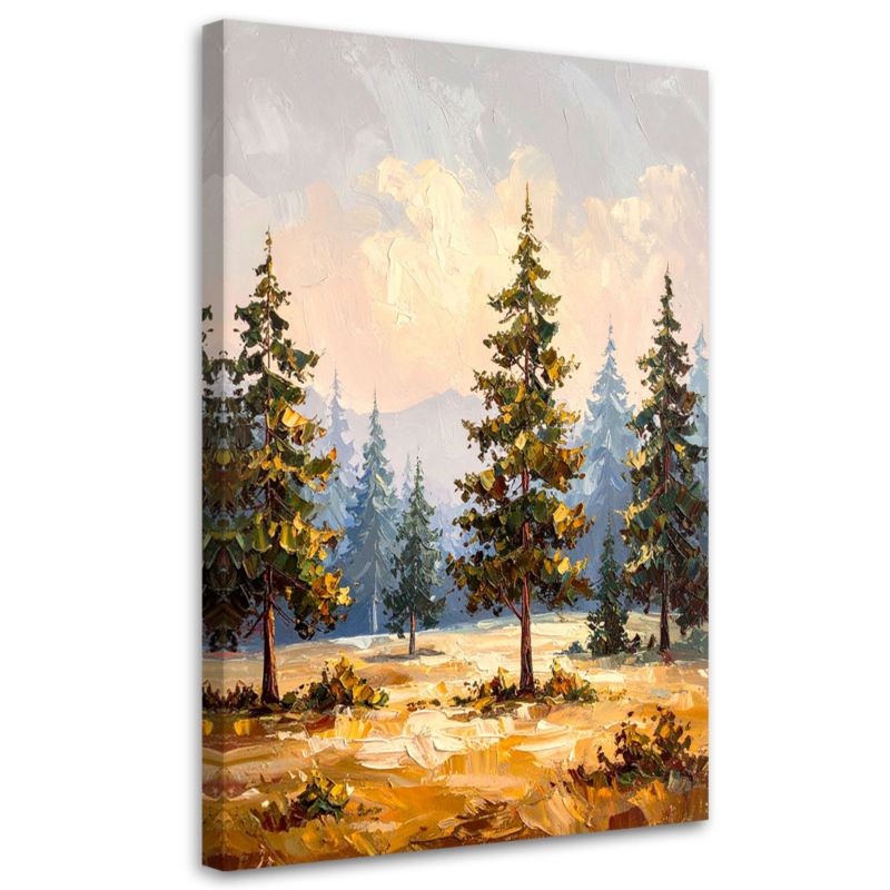 Obraz do salonu sypialni Feeby Krajobraz Górski Drzewa Natura 40x60cm 1szt